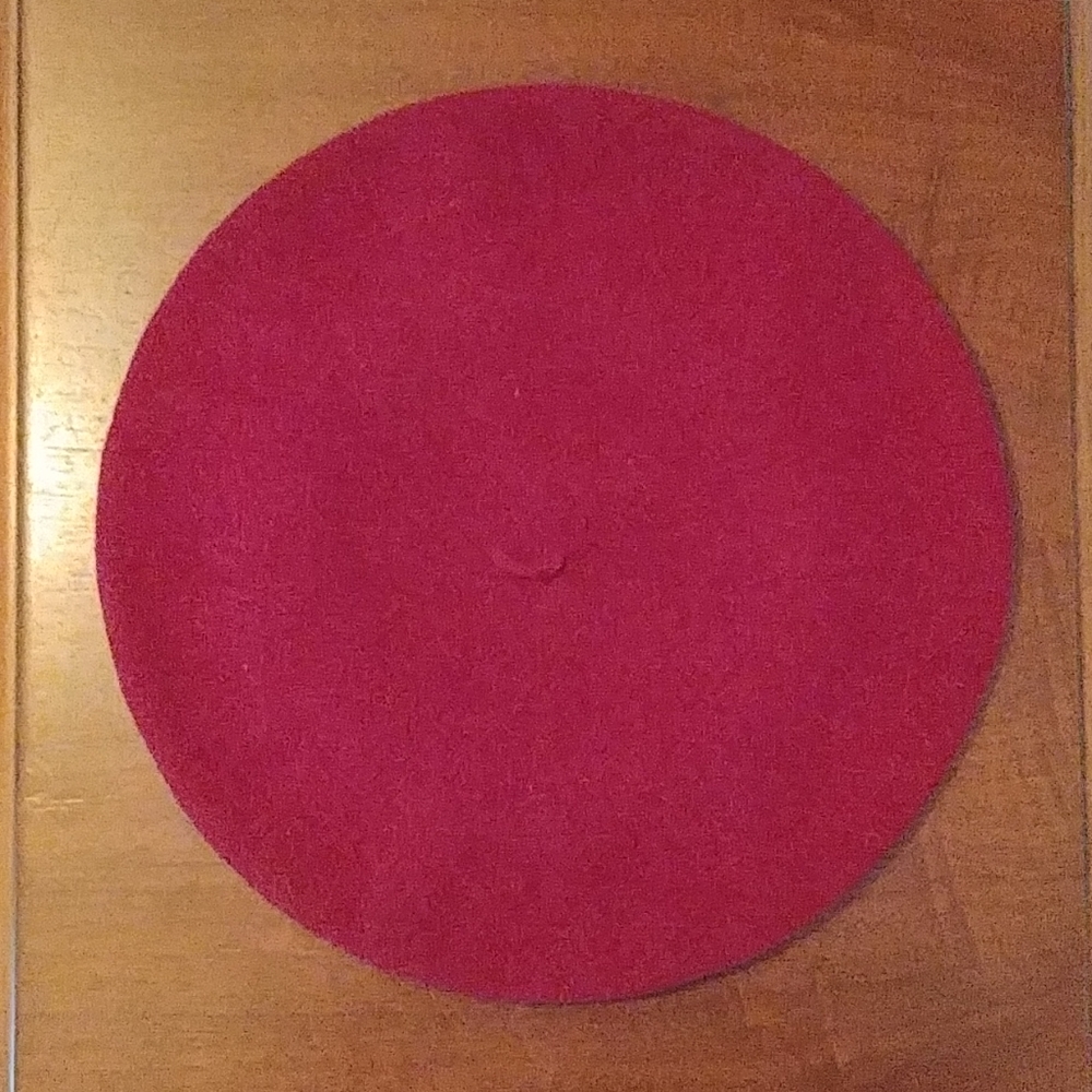 Vintage Burgundy Wool Beret